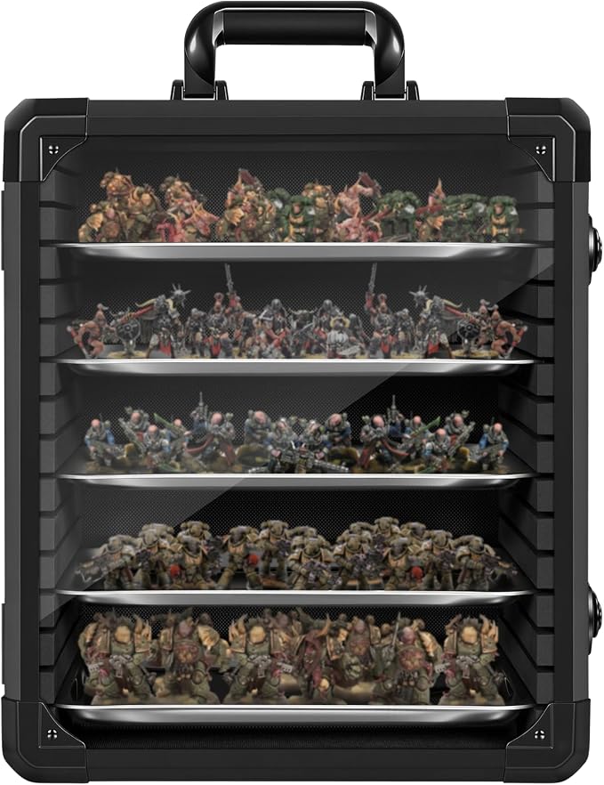Miniatures Storage Case Miniatures Transport Case Aluminum Alloy Frame by WELIDAY