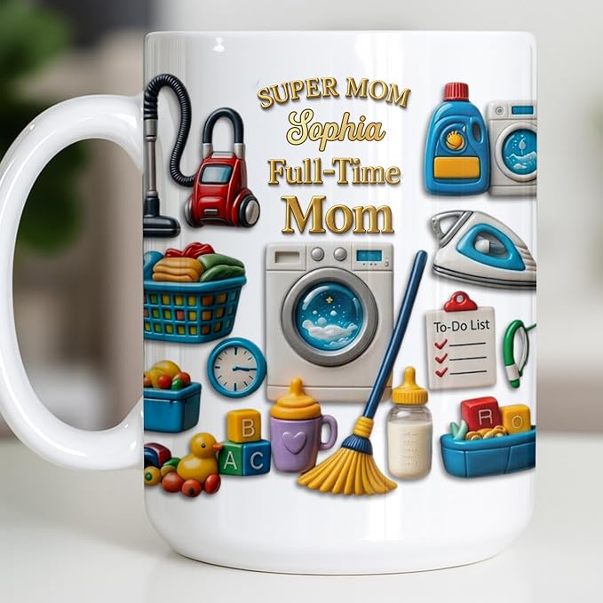 Personalized Mom Mug Gift, Mother Life Coffee Cup - Image 5