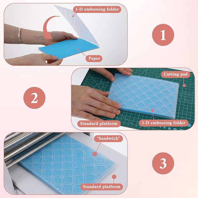 Tufted 3D Embossing Folder for Card Making, Paper Crafting, DIY Crafts and - Image 3