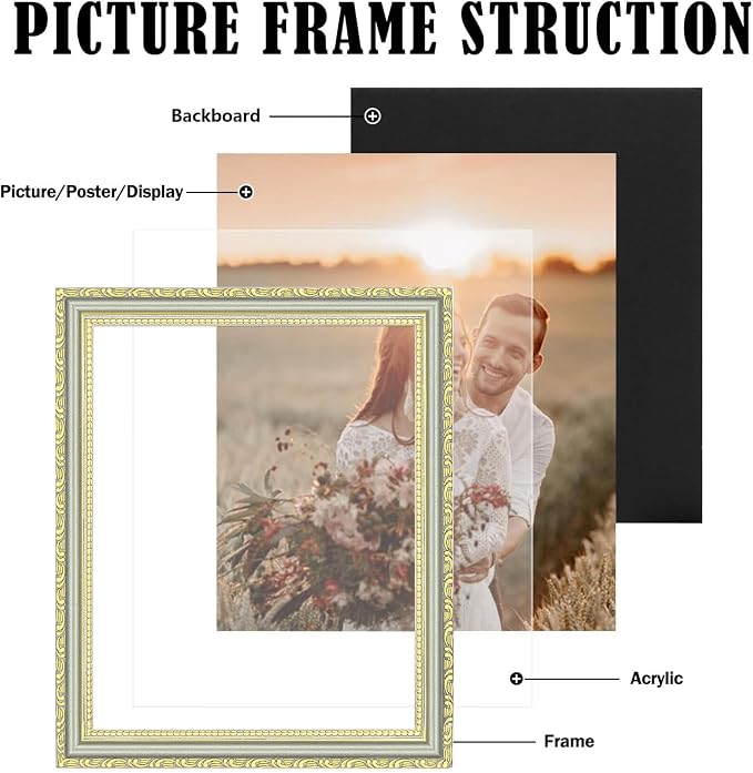 6×6 Picture Frame Gold - Image 3