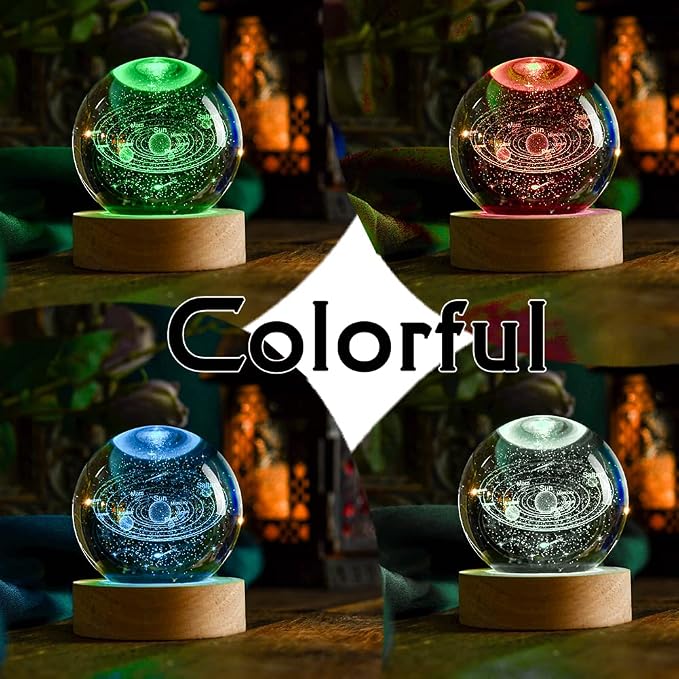 IFOLAINA 3D Solar System Crystal Ball 60mm Universe Gifts - Image 6