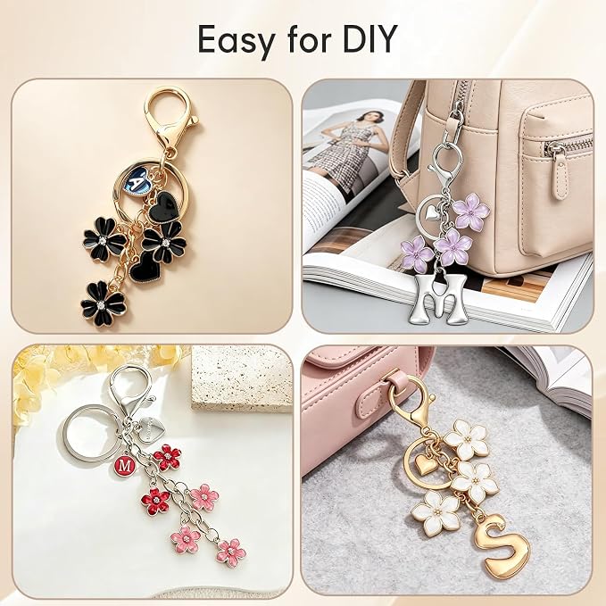 20pcs Keychain Making Kit with Key Rings Lobster Clasp Chain - Image 4
