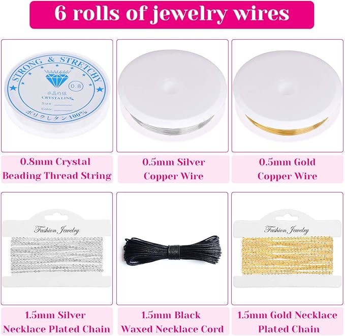 shynek 1857 Pcs Jewelry Making Supplies Kit - Image 6