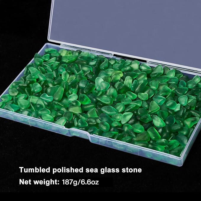 QEQEKAKA Sea Glass Stones for Crafts About 0.5LB Glass Pebbles Gemstones Bulk - Image 3