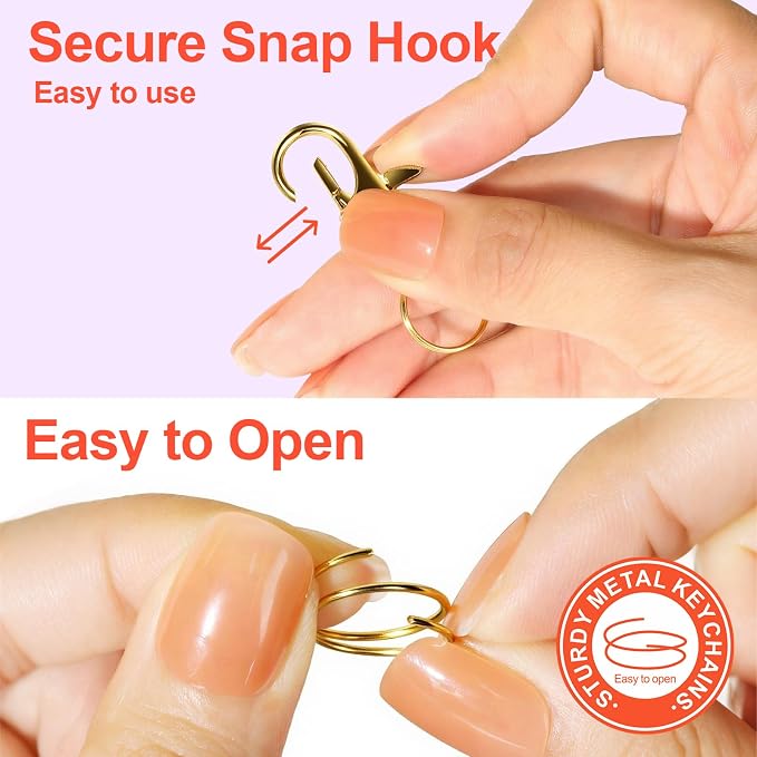 LEOBRO 480PCS Lobster Claw Clasps and Key Rings, Jewelry Making, Art Crafts - Image 7