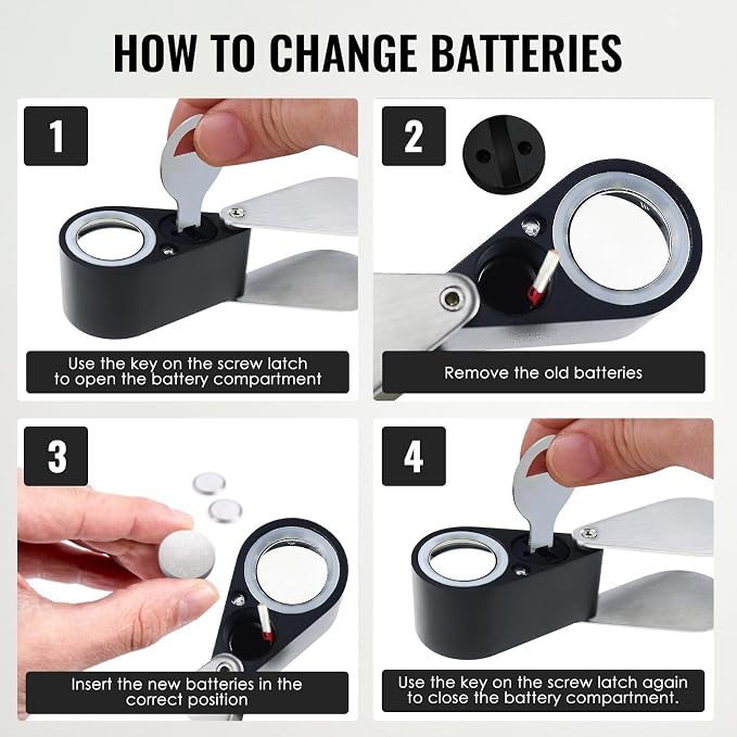 20x Foldable Pocket Magnifier Jewelers Loupe - Image 5