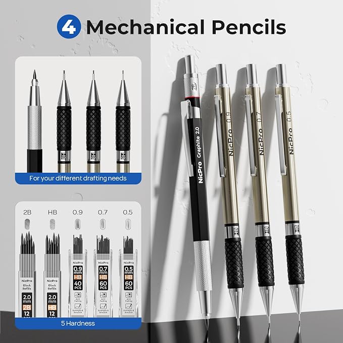 Nicpro 30PCS Professional Drafting Tools & Geometry Set - Image 3