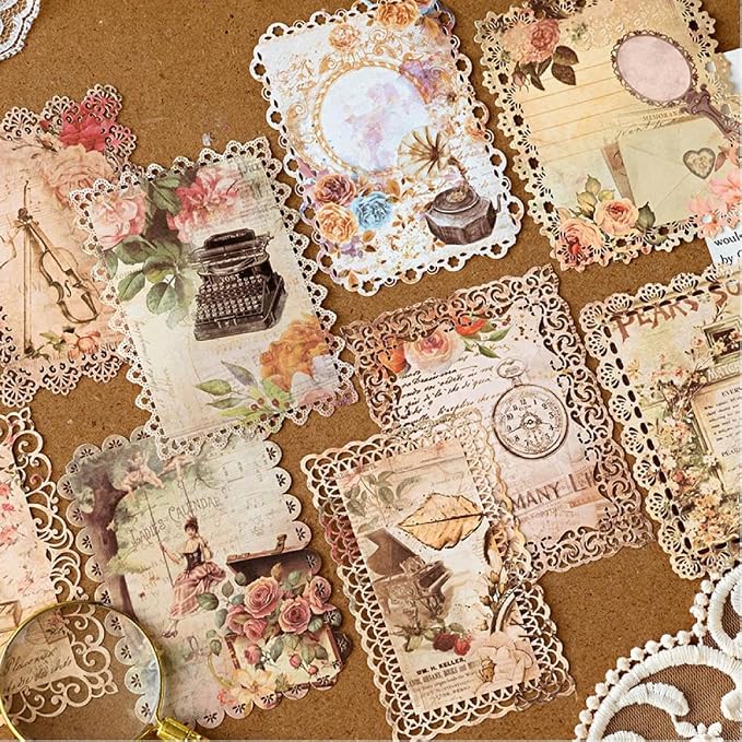Antique Cutouts Lace Edge Scrapbook Paper, Journaling, Card Making, Junk - Image 4