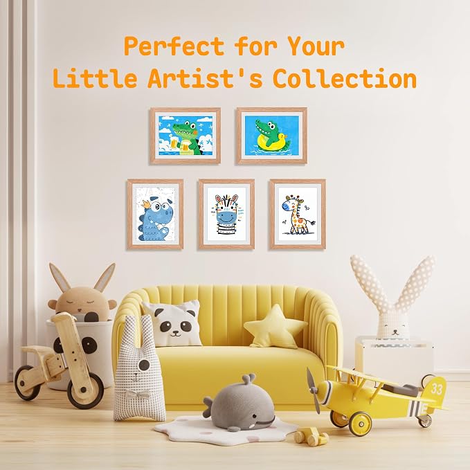 2 Pack Kids Artwork Frames Changeable 8.5 x 11 Inch Children Art Projects - Image 7