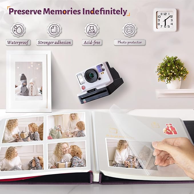 Artfeel Photo Album Self Adhesive Scrapbook, 60 Pages Large Photo Book - Image 2
