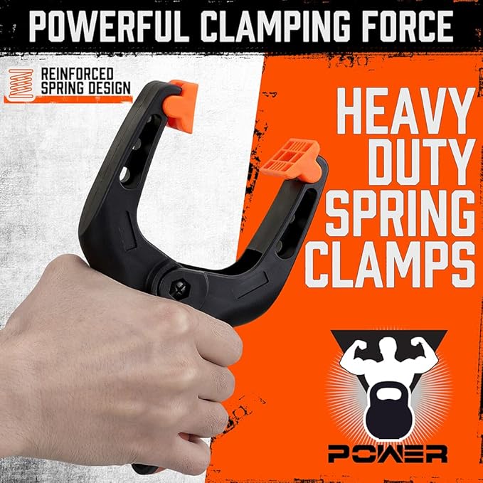 HORUSDY 6-Pack Spring Clamps Heavy Duty, 7-inch Large Plastic Clamps - Image 4
