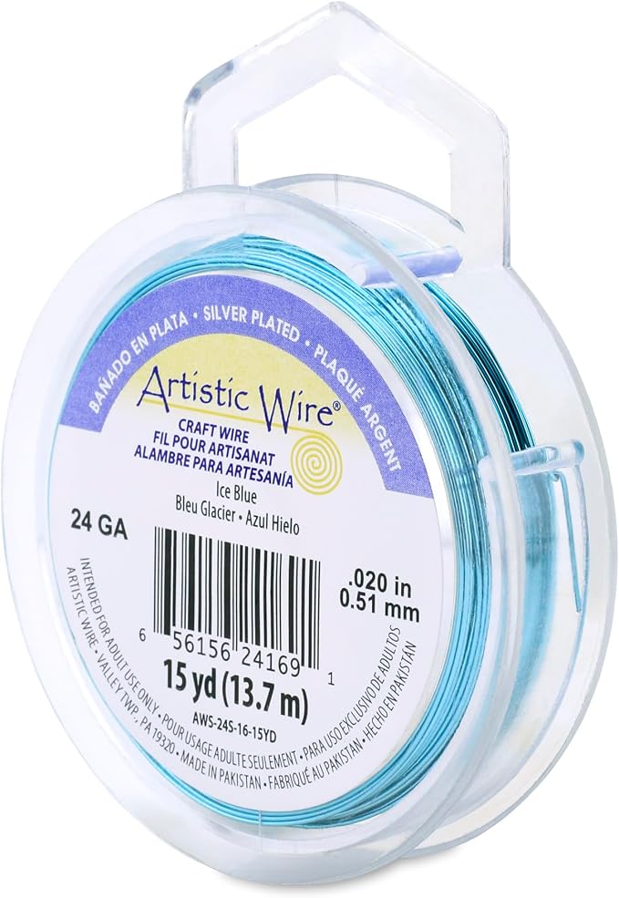 Artistic Wire, 24 Gauge Silver Plated Tarnish Resistant Colored Copper Craft by ArtisticWire