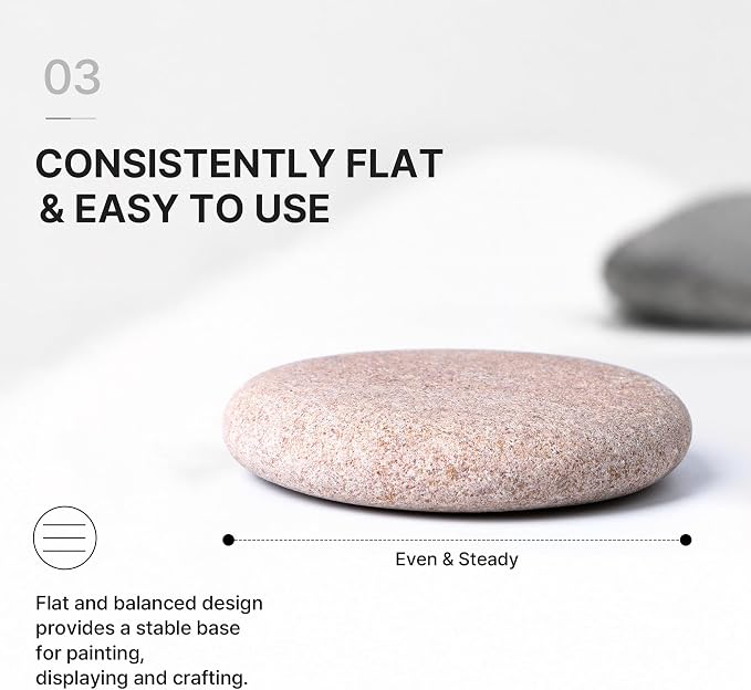 ROCART 100 PCS Large 2.15-3.35" Smooth Natural River Rocks - Image 4