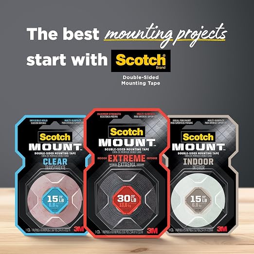 Scotch-Mount Double Sided Mounting Tape Heavy Duty, 1 Roll Adhesive Tape - Image 9