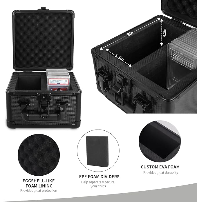 KAGSWAMO Graded Card Storage Box, Holds 60+ PSA Slab Card Case - Image 4