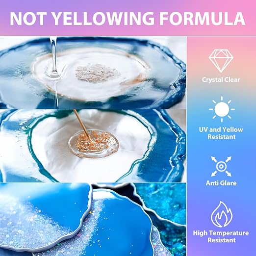 1 Gallon Epoxy Resin Kit, Crystal Clear and Hard Upgraded 2 Part Resin and - Image 2