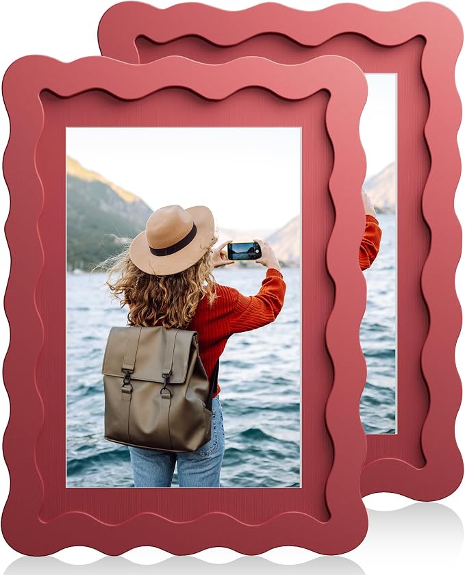 5x7 Wavy Picture Frame With Mat by Unknown