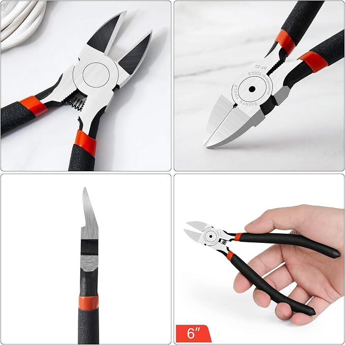 BOENFU Wire Snips Floral Wire Cutter Jewelry Wire Snippers 6 Inches 2 Pack - Image 6