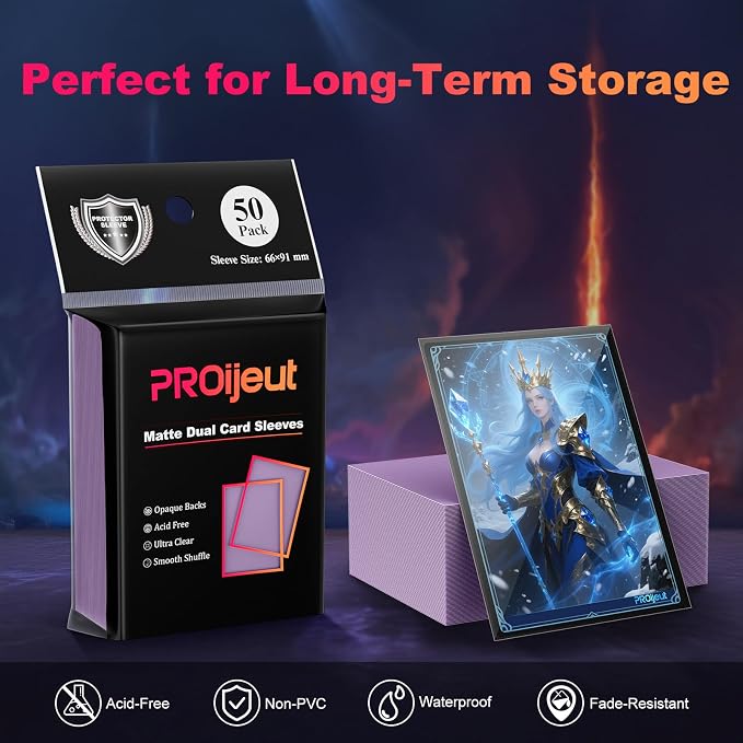 200 Pack Card Sleeves, Matte Dual Trading Card Sleeves - Image 4