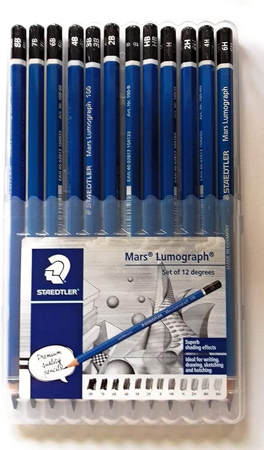 Staedtler Mars Lumograph Pencil Set – 12 Premium Graphite Drawing Pencils - Image 2
