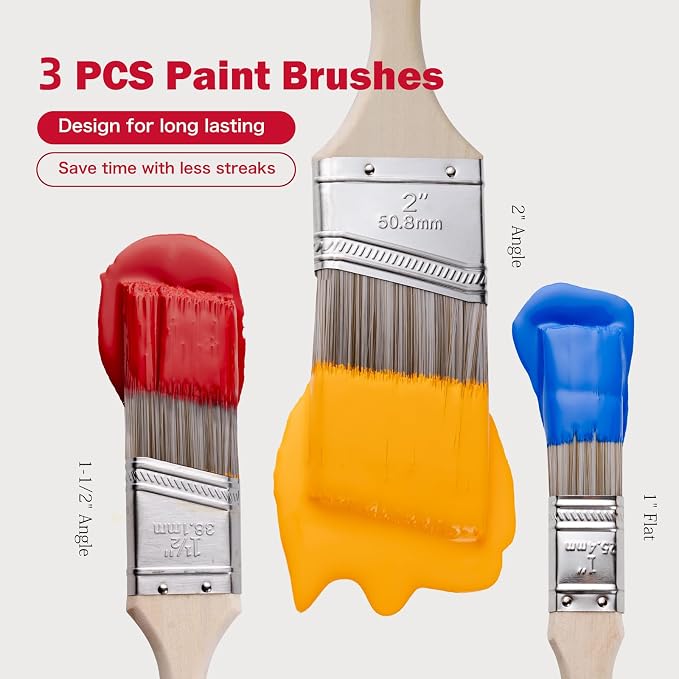 Mister Rui 20-Piece Paint Roller Kit, 9 Inch and 4 Inch Microfiber Roller Set - Image 4