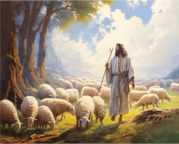 Paint by Numbers Kit for Adults, Jesus DIY Painting Kit, 16x20 Inch | Jesus by CytheronDIYKit