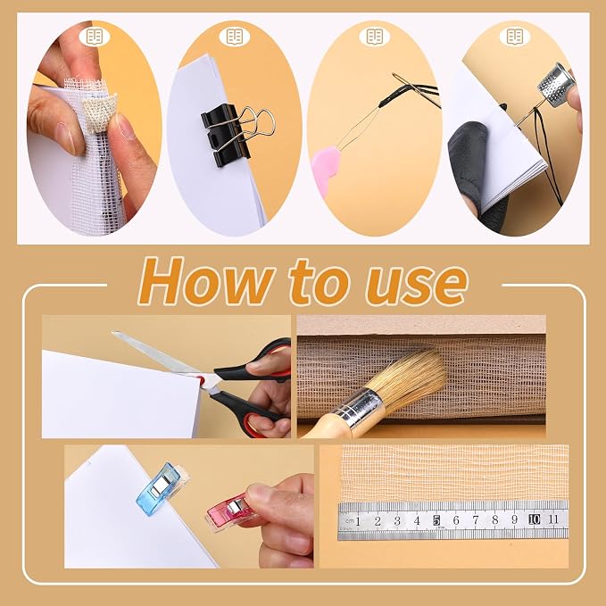 41 Pcs Book Binding Kits 3 Pcs Bone Folder Paper Creaser Paper Folding Tool - Image 6