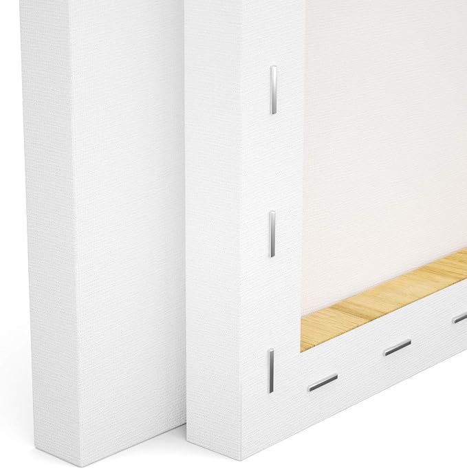 GOTIDEAL Stretched Canvas, 16x20 Inch Set of 5, Primed White - Image 5