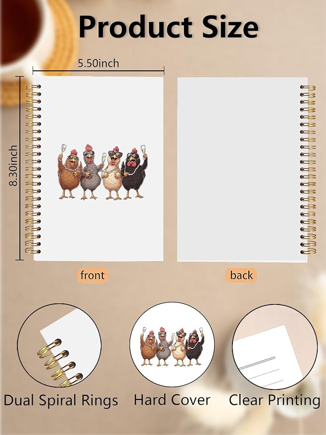 BitKan Funny Chickens Spiral Notebooks - Image 2