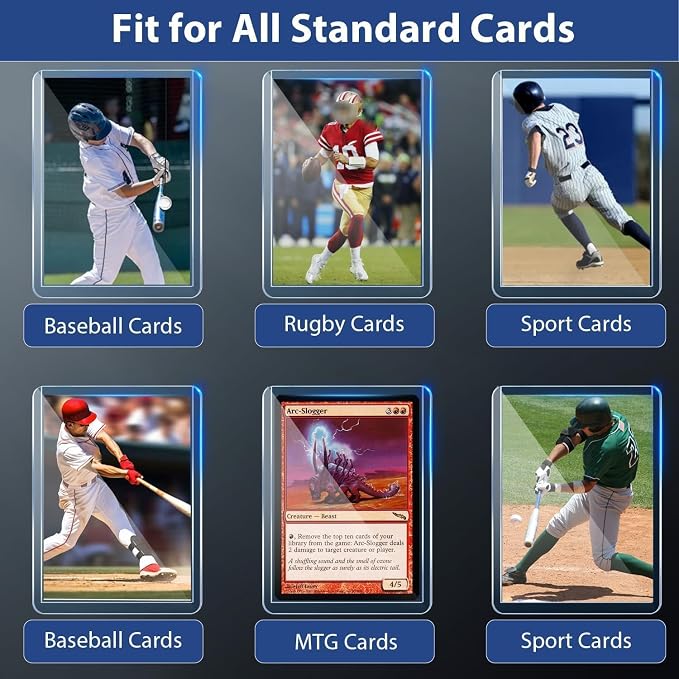 1000 Hard Plastic Card Sleeves, Premium Baseball Card Protectors, Sports Game - Image 5