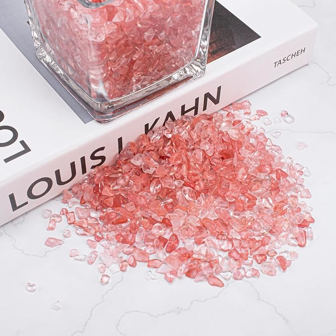 0.5 Lb/230g Watermelon Red Crushed Stone Crystal Chips Bulk, Tumbled Healing - Image 6