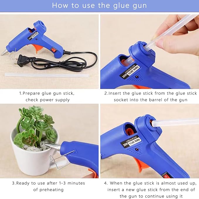 Mini Hot Glue Gun 10pcs Glue Stick Hot Glue Gun Set - Image 5