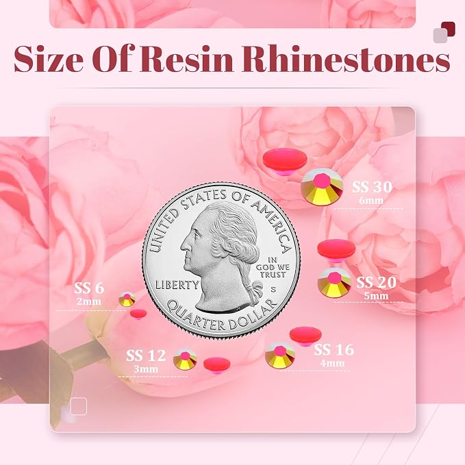 6000PCS 4mm Resin Jelly Rhinestones in Bulk, Bedazzling Flatback Crystals - Image 3