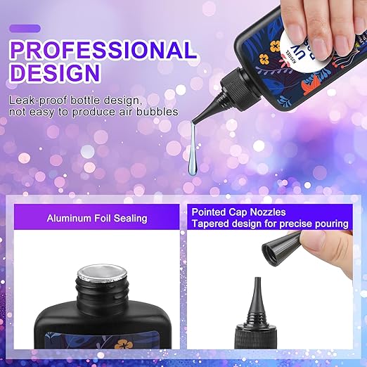 KISREL UV Resin with Light - 400g Hard Type Crystal Clear Ultraviolet Curing UV - Image 2