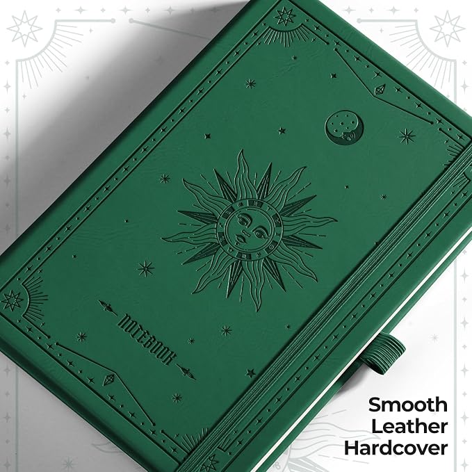 EMSHOI Blank Journal Notebook, 320 Pages, A5 Size | Leather Hardcover, 100 GSM - Image 4