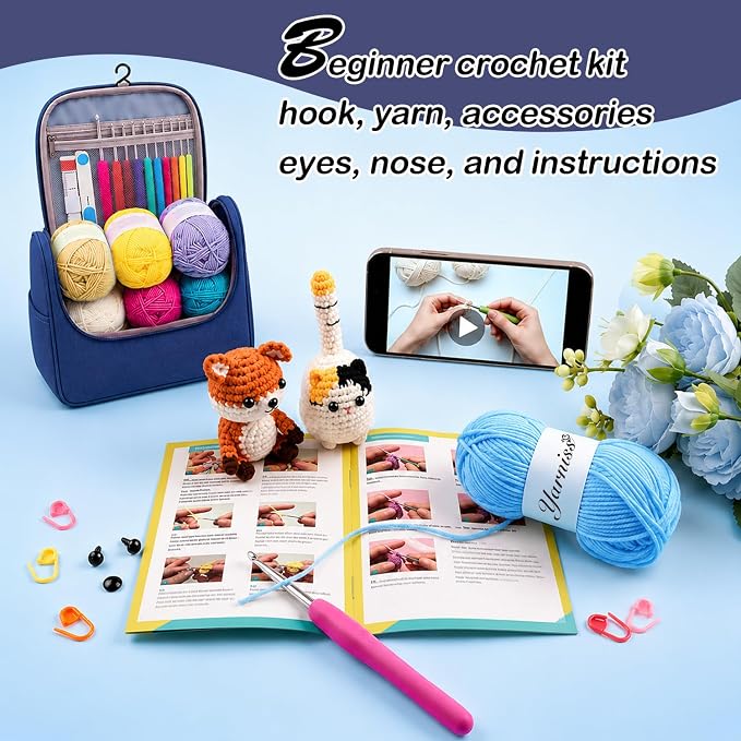Yarniss Crochet Kit for Beginners, All in One Crochet Kits - Image 2