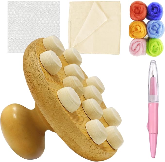 WEICIM Wet Felting Tool/Wooden Wet Felting Tool/Fulling Block, Contains 60 g by WEICIM