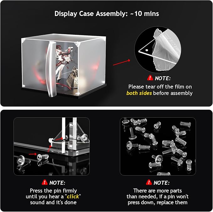 Acrylic Display Case for Collectibles Assemble Clear Acrylic Display Box for - Image 6