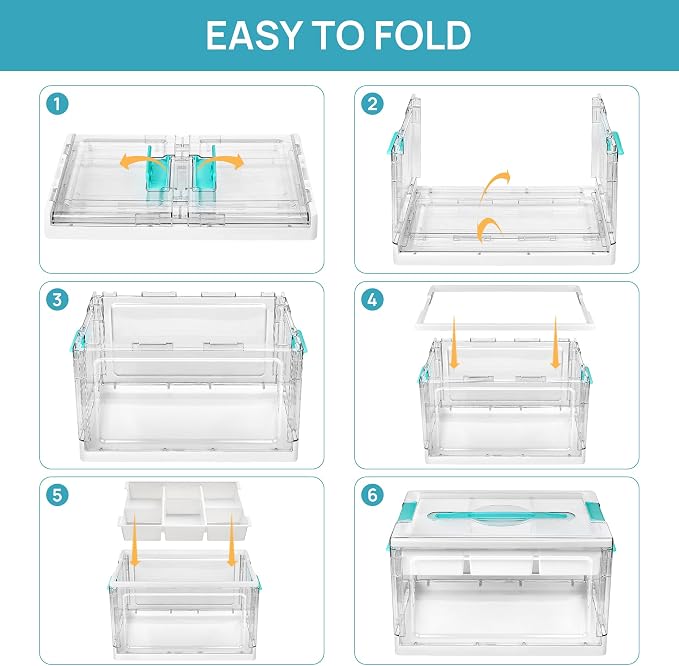 Vtopmart 24 QT Clear Plastic Craft Organizers and Storage Box - Image 2