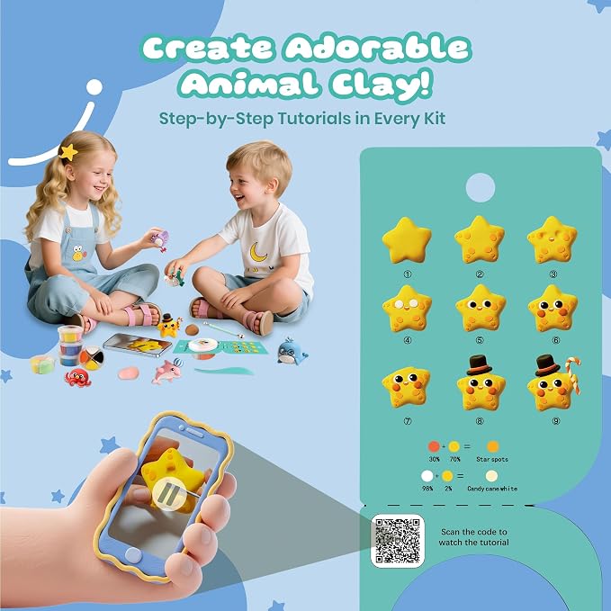 Air Dry Clay Kit, 12 Sea Creature Modeling Clay - Image 3