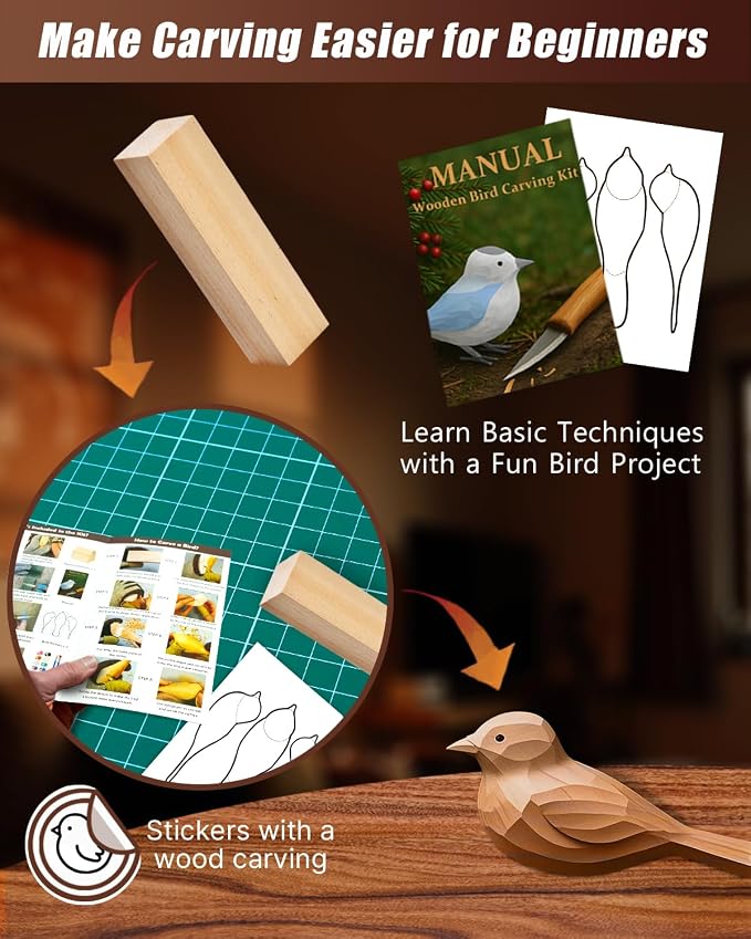 Wood Carving Hobby Kit for Adults & Kids - Image 6
