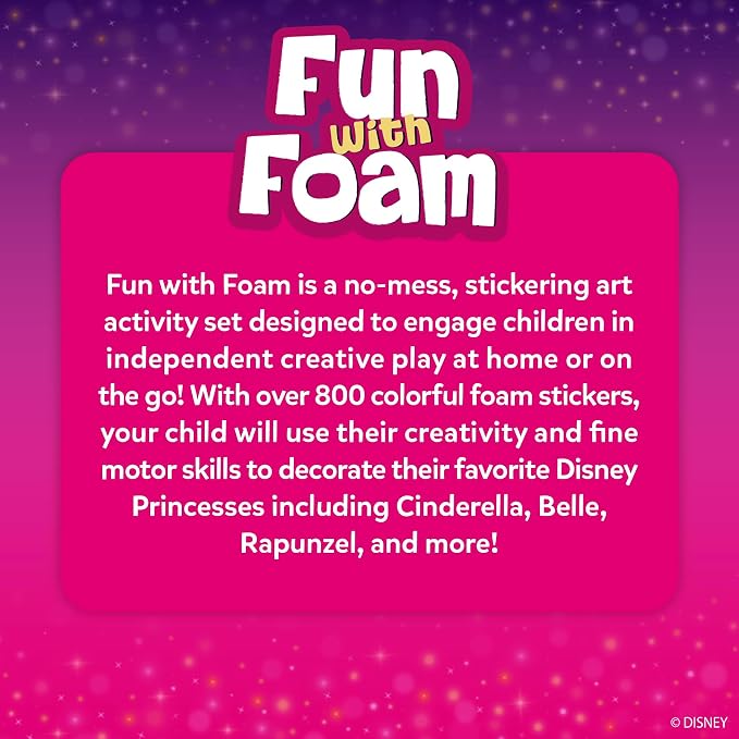 Skillmatics Fun with Foam 3D Sticker Art – Disney Princess, Mess-Free Fun | - Image 7