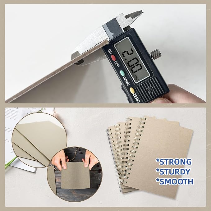 25 Sheets 9 x 12 Inch Book Board Thick Grey Chipboard Sheets 2 mm 80 PT - Image 4