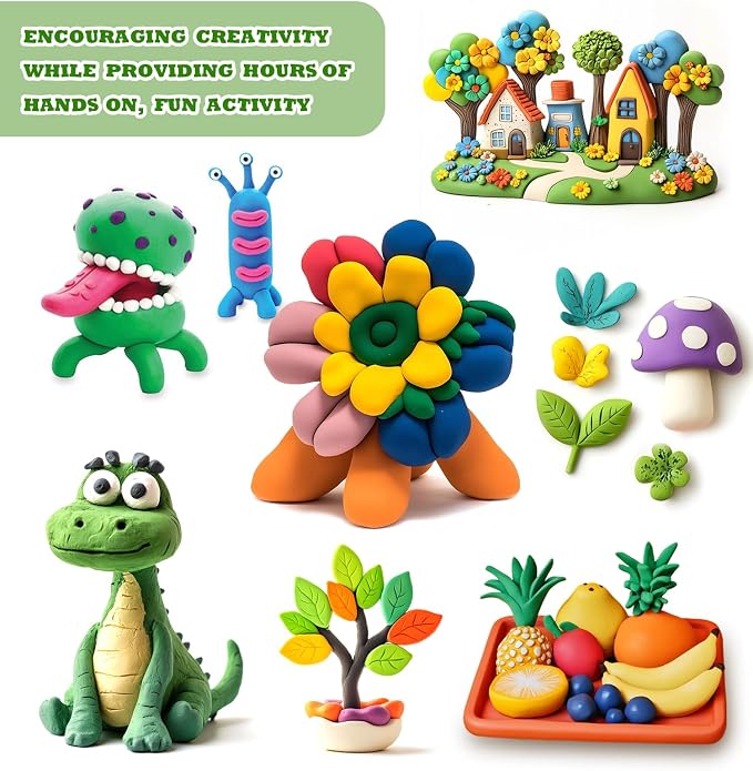 Air Dry Clay 100 Colors Foam Clay Non-Sticky Soft Air Dry Foam Clay, Moldable - Image 5