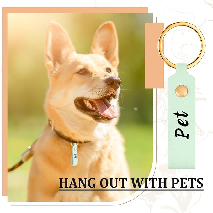 Wavyknot 100 Pcs PU Leather Keychain Blanks Bulk Laser Engraving Blanks - Image 6