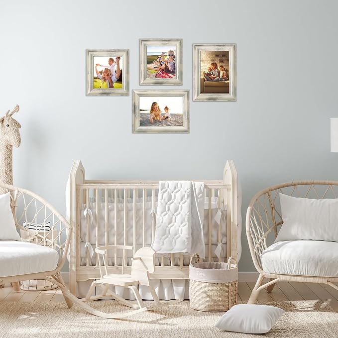 5x7 Picture Frames Set of 4 Vintage Photo Frame, Rustic Retro Photo Frame - Image 4