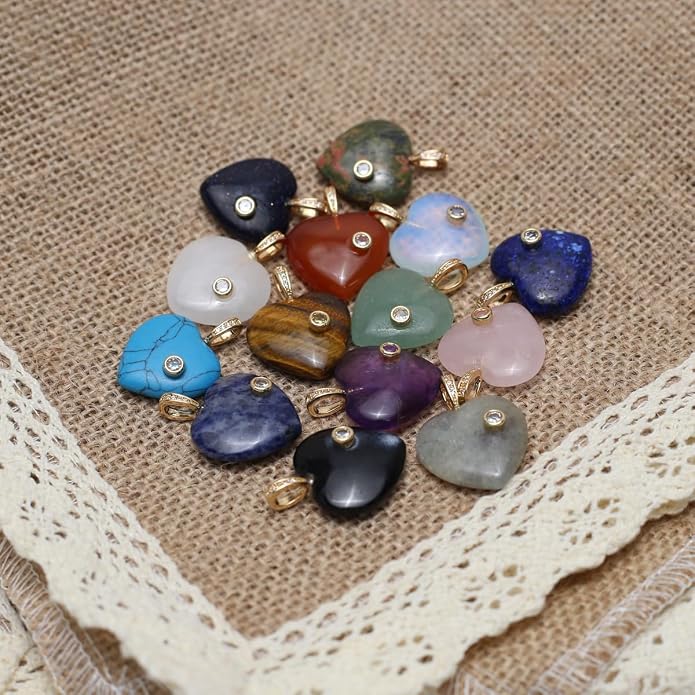 LE SKY Natural Stone Pendants Healing Crystal Gemstones - Image 5