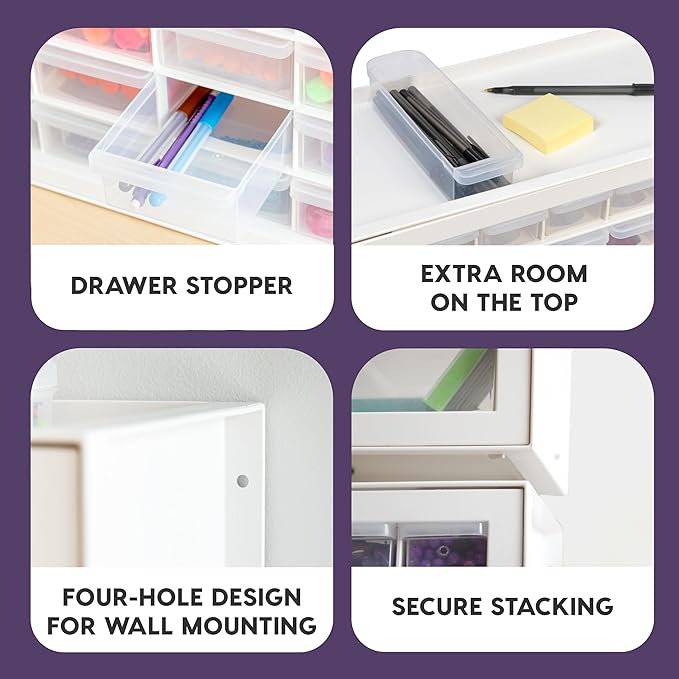IRIS USA 44-Drawer Small Parts Organizer, Made in USA, Storage Drawers - Image 5