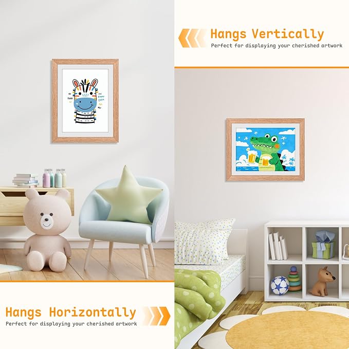 4 Pack Kids Artwork Frames Changeable 10 x 12.5 Inch hildren Art Projects - Image 4