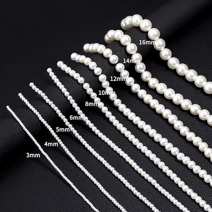 1500pcs Black 5mm Pearl Beads - Image 4